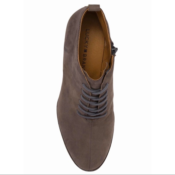 NIB Lucky Brand Yoanna Lace Up Wedge Bootie - Picture 4 of 8